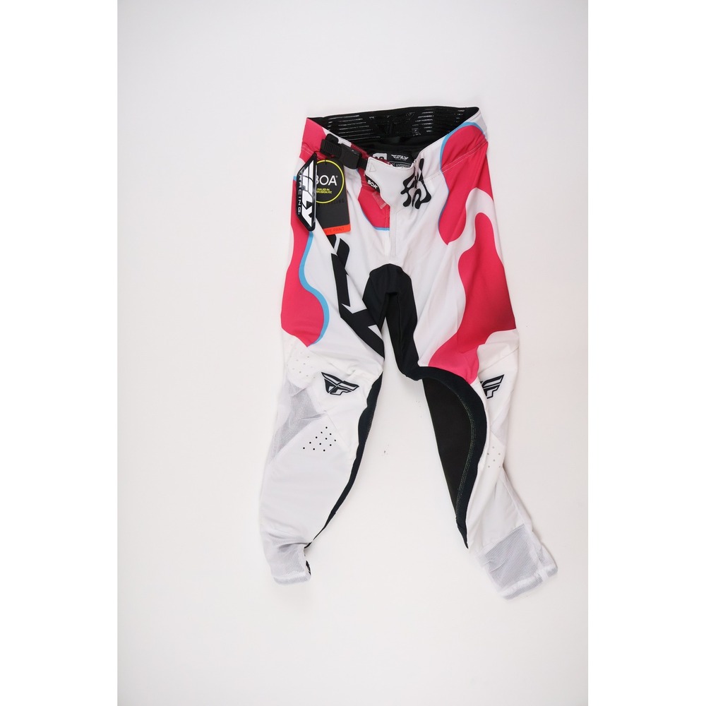 Fly Racing Motocross Pants Lite Hydrogen Youth White Pink Blue 26 NWT MSRP $170